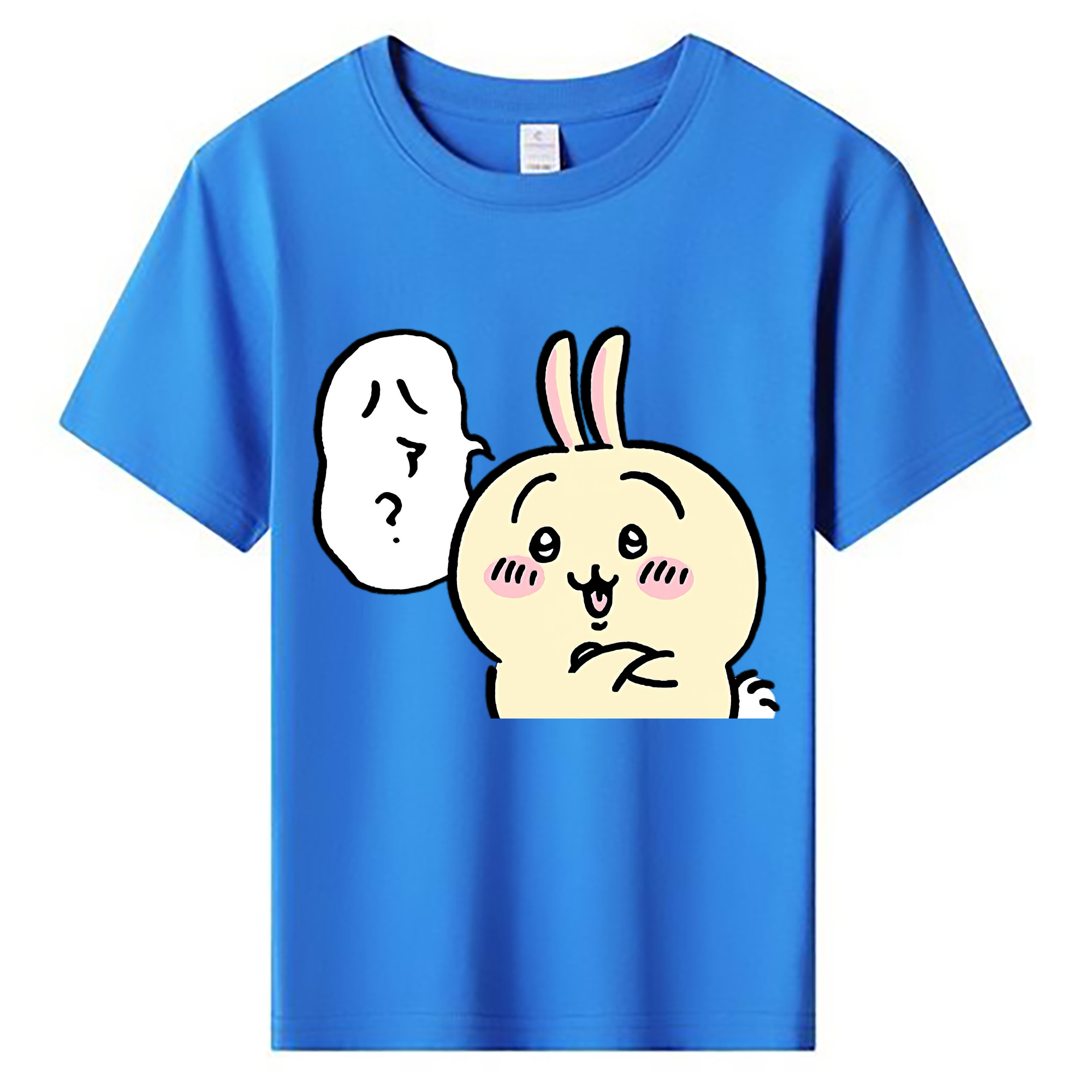 （画像用） ちいかわ うさぎ Chii-kawa usagi 綿100％キッズTシャツ（フロントプリント）